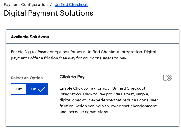 Manage Available Digital Payments Solutions