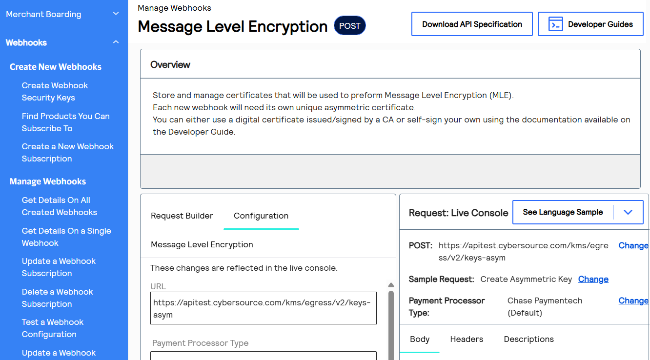 Image and link to the interactive code example for creating a digital signature key.