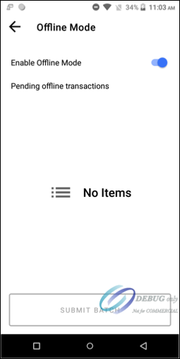 Acceptance Devices App Offline Mode Status Screen