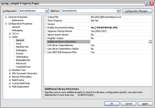 Specify a directory in the Additional Library Directoriesparameter.