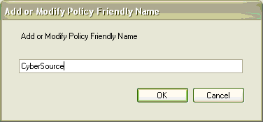 Add a policy friendly name dialogbox.